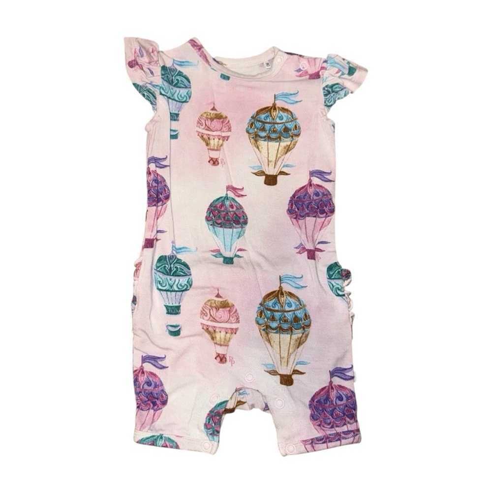 Posh Peanut Pink Hot Air Balloon Print One-Piece